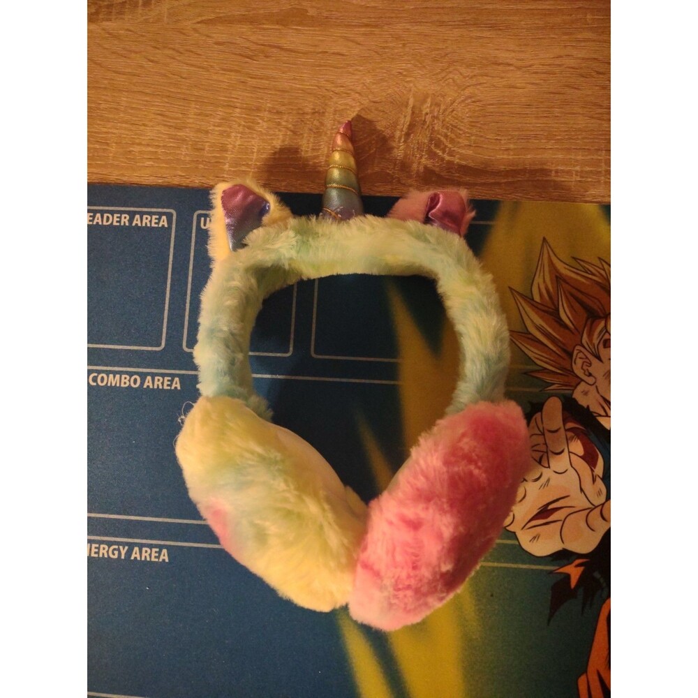 Plush Rainbow Unicorn Warm Earmuffs Kids Teens Ear Muffs NEW